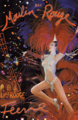 Illuminations of Paris and Moulin Rouge show