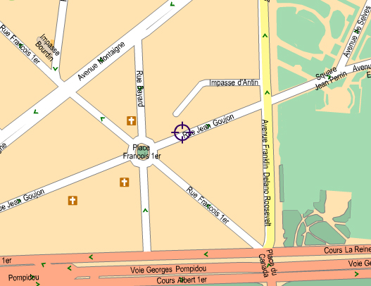 hotel san regis map